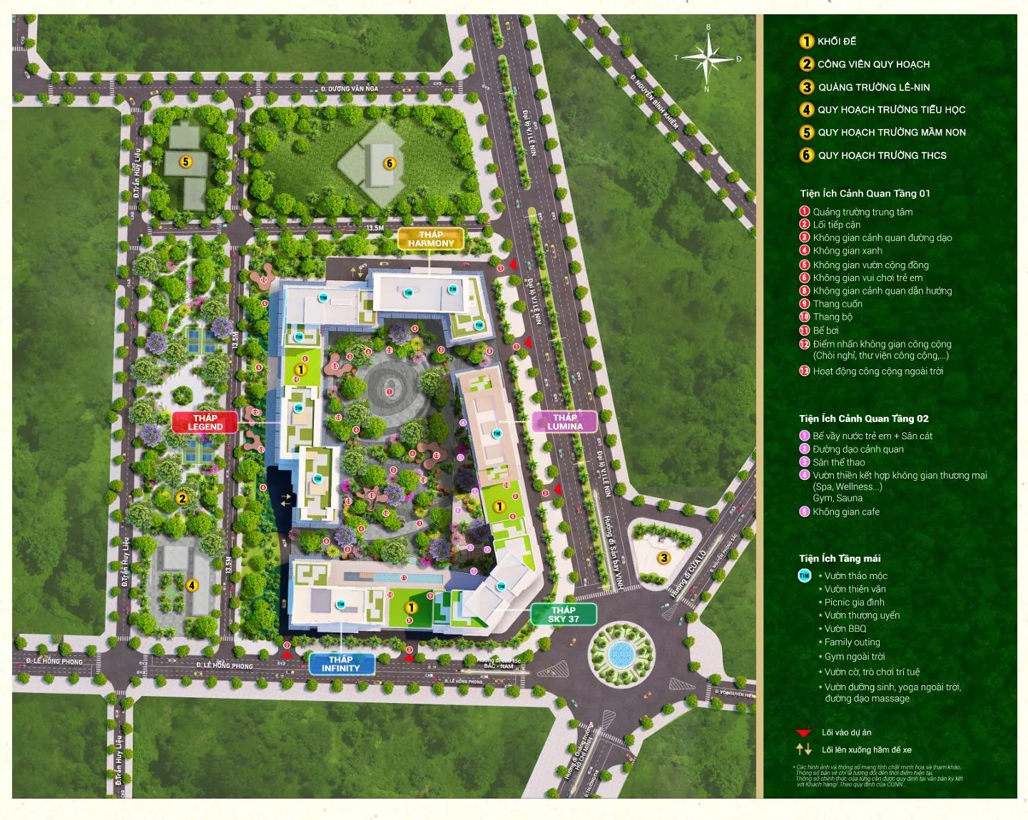 Layout tiện ích nội khu