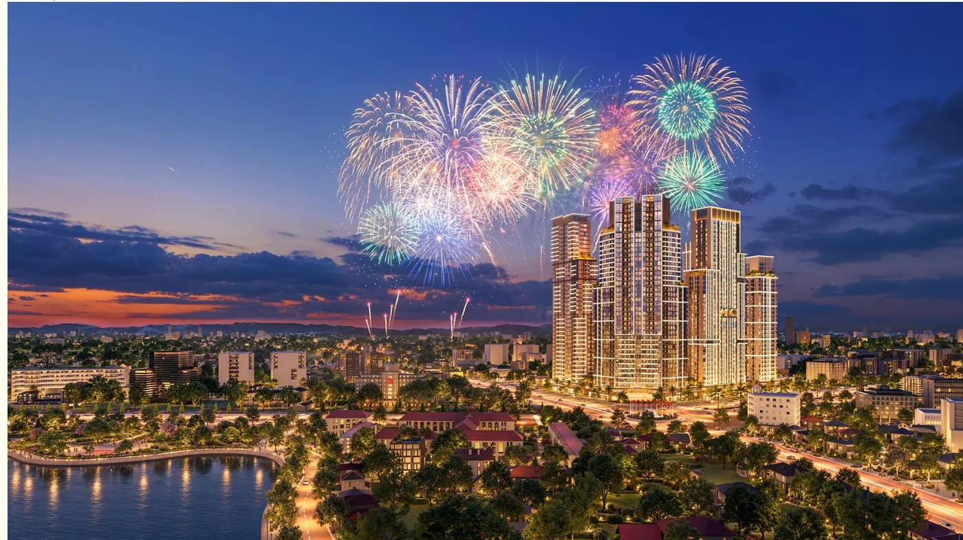 Phối cảnh Sun Trường Vinh về đêm